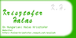 krisztofer halas business card